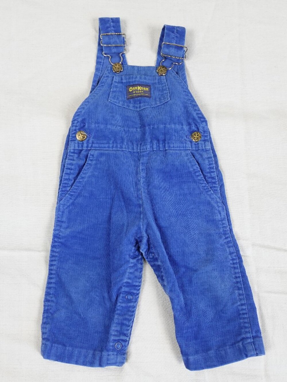 Vintage USA Osh Kosh B'Gosh Vestbak Corduroy Overalls Size 9 Months